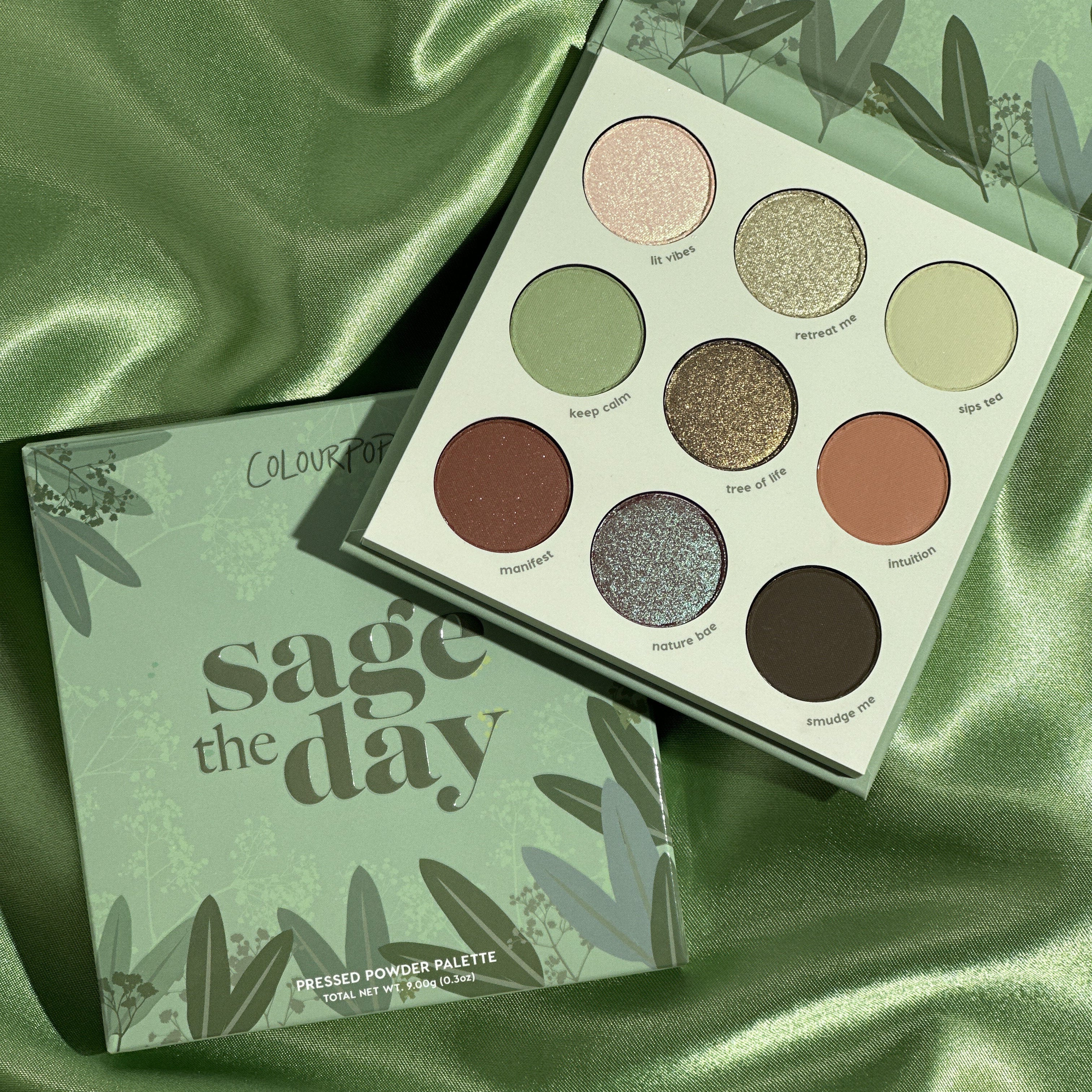 colourpop succulent palette Sage The Day | Earthy Green Eyeshadow Palette