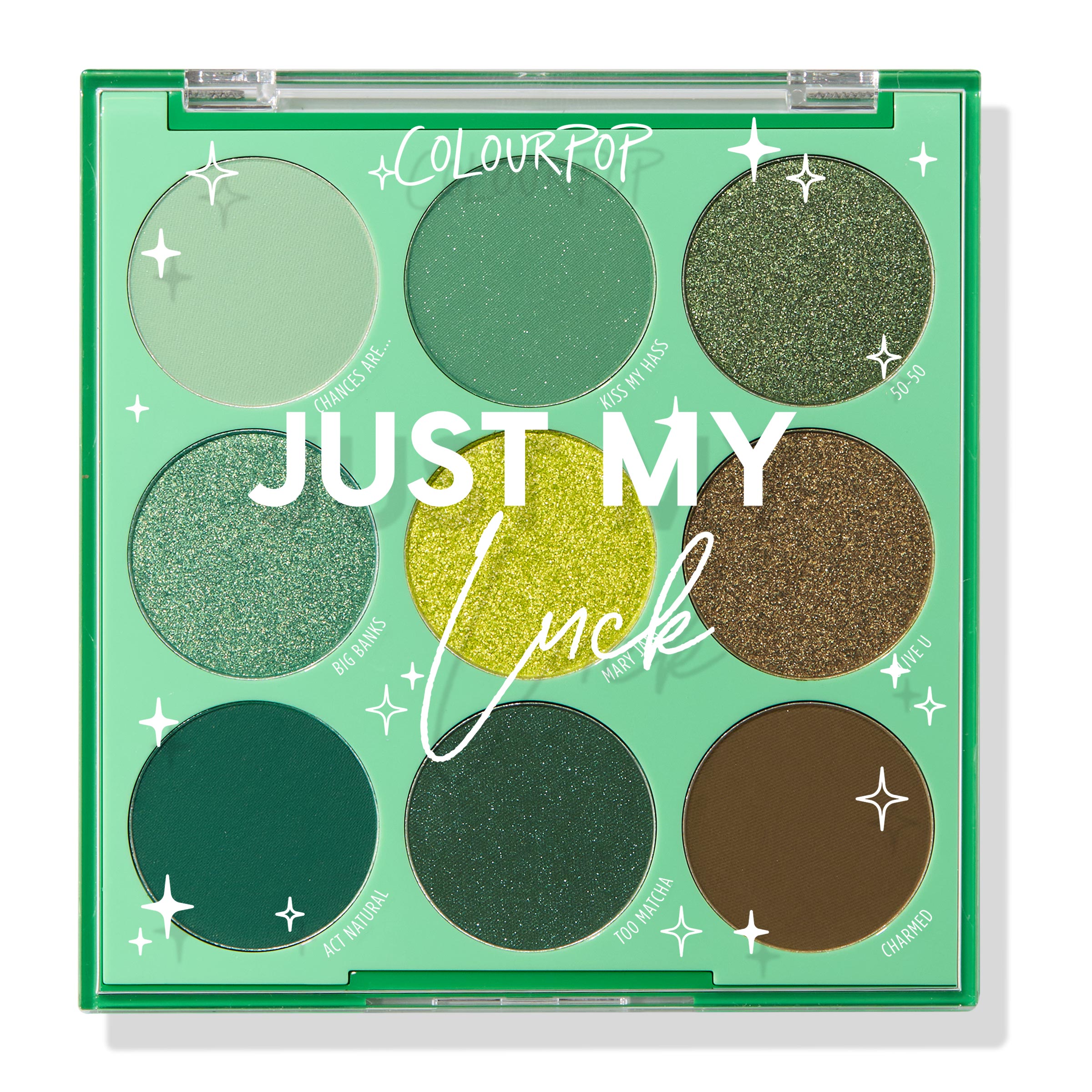 colourpop succulent palette Just My Luck Eye Shadow Palette in Green