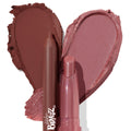 Yasmin ColourPop Lippie Kit showcasing a mauve-nude lip pencil and rosy shimmer Lippie Stix posed over a heart-shaped swatch, creamy and metallic pink tones with Bratz logo on the pencil, photographed on a clean white background.