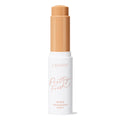 ColourPop Pretty Fresh Tinted Foundation Balm, shade Medium 12, twists up from a white tube with peach lettering, the medium beige stick extended against a clean white background for swipe-on, buildable coverage.