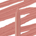 ColourPop So Juicy Plumping Lip Liner with Peptides in Love That draws creamy warm rosy‑nude swatches on a white background, with the twist‑up tip centered to showcase pigment, smooth payoff, and matte finish.