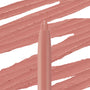 ColourPop So Juicy Plumping Lip Liner with Peptides in Love That draws creamy warm rosy‑nude swatches on a white background, with the twist‑up tip centered to showcase pigment, smooth payoff, and matte finish.