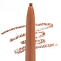 ColourPop Auburn brow pencil draws warm auburn swatches on a white background, shown close-up with the tip extended to showcase the Brow Pencil shade Auburn.