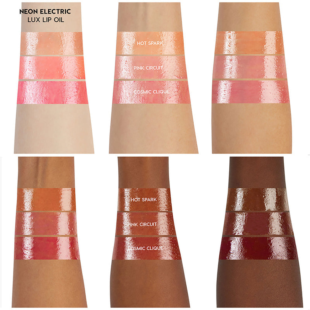 ColourPop Hot Spark Lux Lip Oil swatches