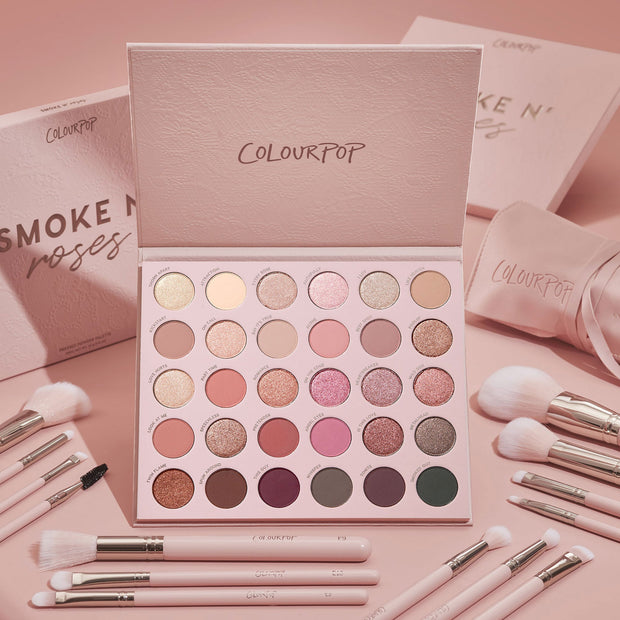 ColourPop Smokin' Hot Mega Palette and Brush Roll Bundle