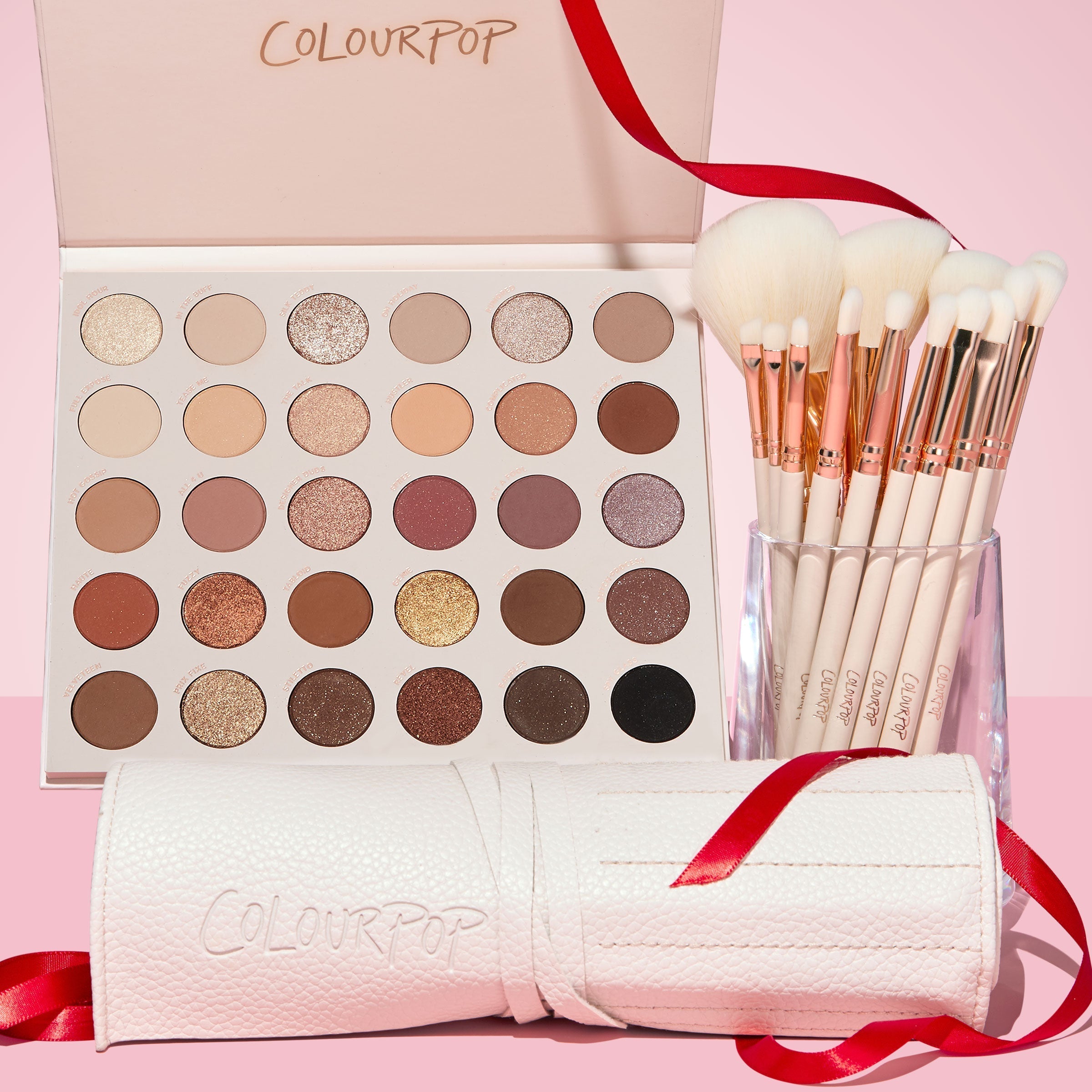 8pc Coloupop Eye Pallete and kit Ultimate Brush Roll 2024