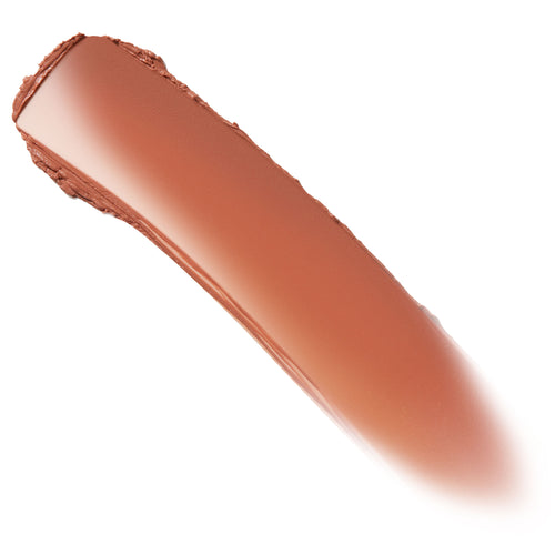 Cottage Life ColourPop Blush Stix swatch gliding in a single swipe on white, a warm terracotta-peach cream with a satin sheen, showing smooth, blendable pigmentation for natural cheek color.