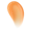 Curved swipe of Orange Vanilla ColourPop Lip Mask, a glossy sheer peach-orange swatch highlighting its smooth, hydrating balm texture and high-shine finish on a clean white background.