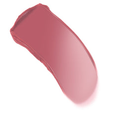 Love Interest ColourPop Lip and Cheek Balm swatch, a rosy pink cream with a dewy sheen, sweeping in a curved swipe to show smooth, blendable texture on a clean white background.