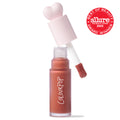 ColourPop Liquid Blush in Culver City, a rosy terracotta shade, shown with cap off and doe-foot applicator under a pink heart-shaped lid, in a frosted bottle on white, with a 2025 Allure Best of Beauty award badge.