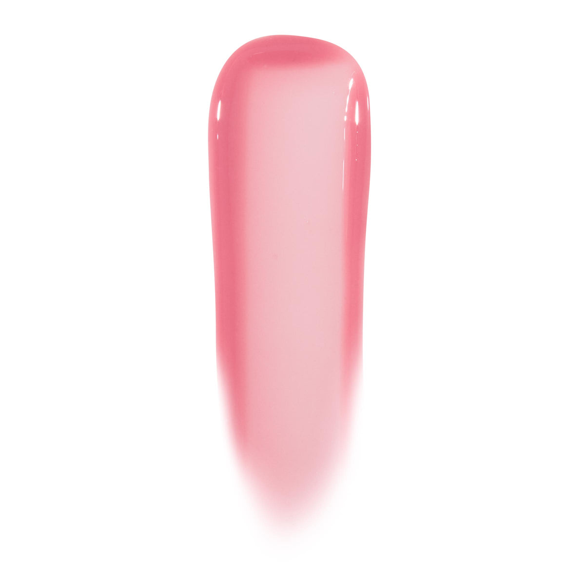 Sheer baby-pink swipe of Super Sweet Ultra Glossy Lip, a high-shine ColourPop Ultra Glossy Lip, shown as a single elongated swatch with glassy finish and soft tint on a clean white background.