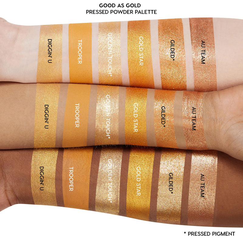 Good as Gold Golden Eyeshadow Palette Arm Swatches 