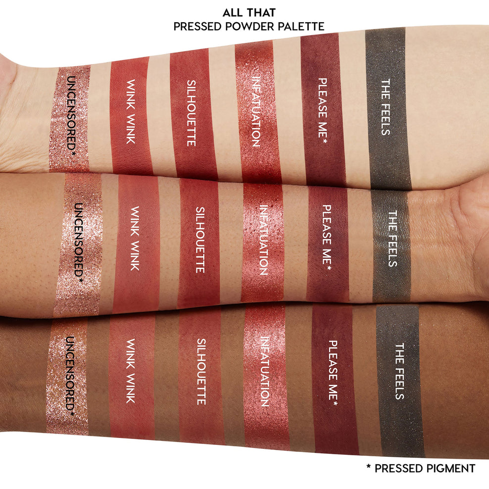 All That eyeshadow palette arm swatches 