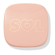 Soft Pink powder highlighter compact closed