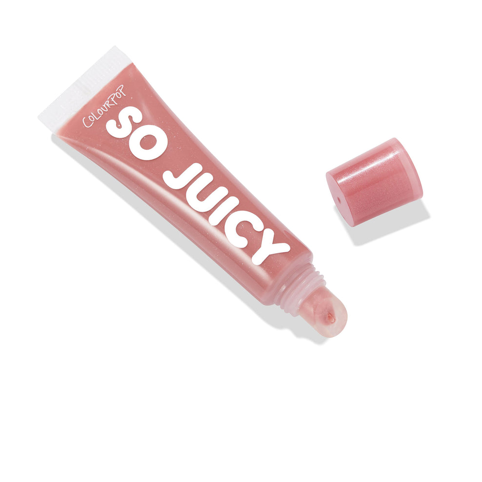 Small Talk mid-toned pink So Juicy plumping lip gloss with silver pinpoints