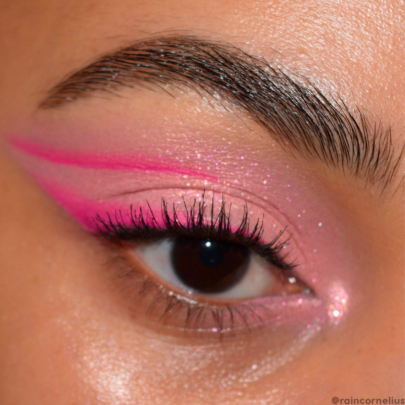 Colourpop warm shimmery baby pink 'Sweet Tea' super shock shadow eye macro