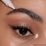 ColourPop Feather Effect brow pen in medium brown on model