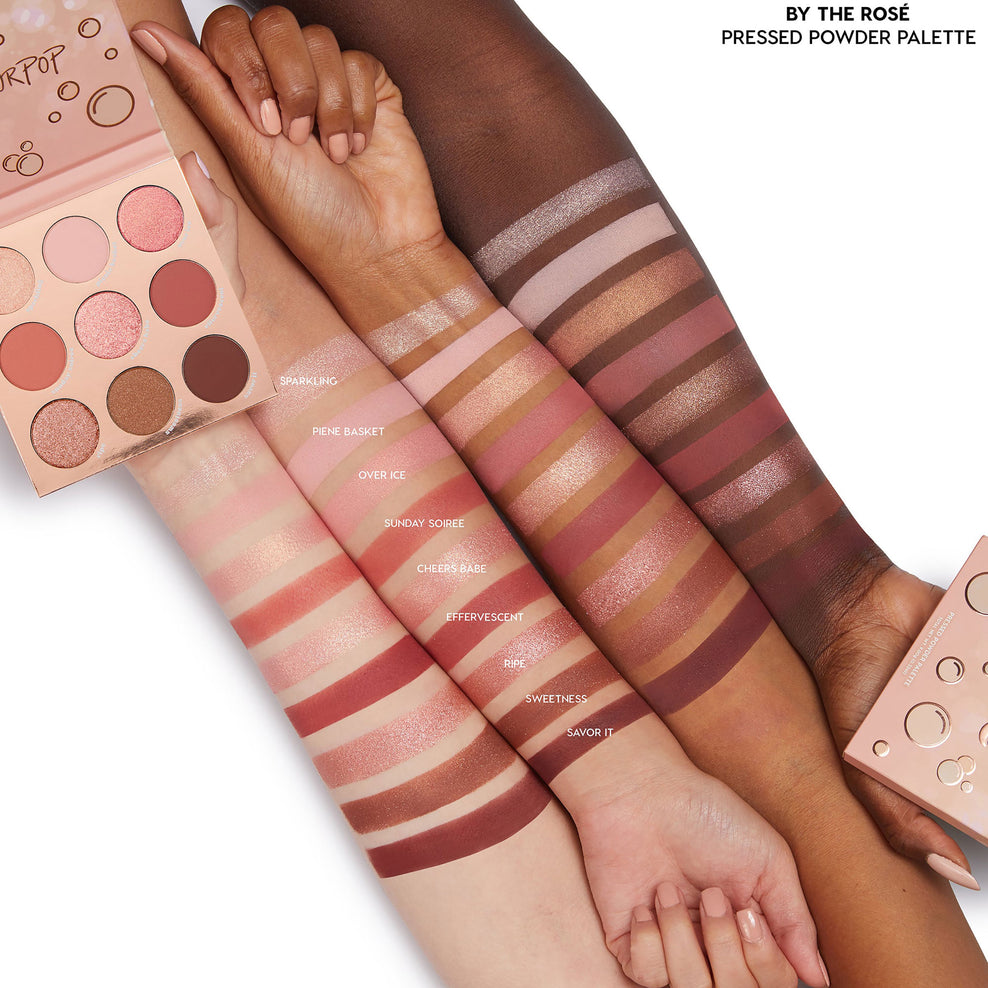 ColourPop By the Rosé shadow palette swatches