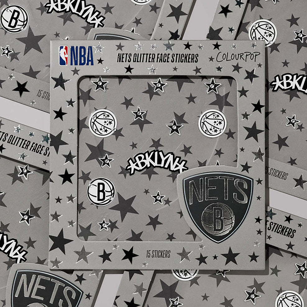 ColourPop and NBA Brooklyn Nets face stickerså
