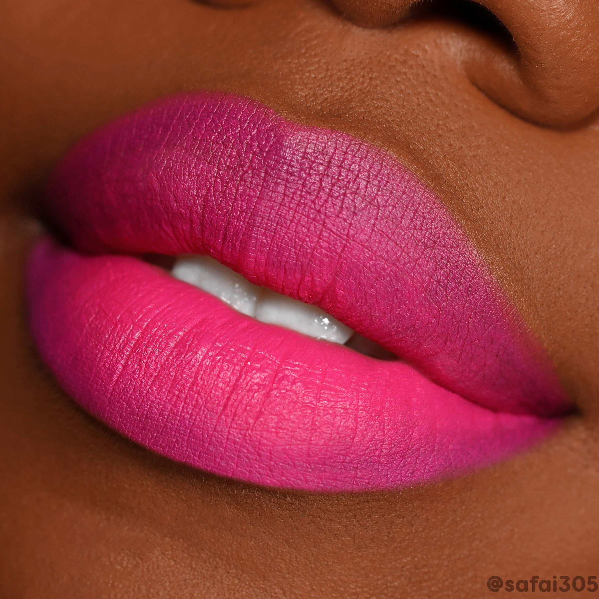 ColourPop Lippie Pencils in Dial Up, a poppin' hot pink on lip