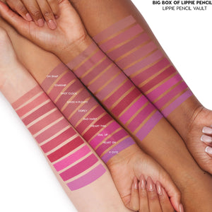 ColourPop Lippie Pencils in Dial Up, a poppin' hot pink arm swatcch