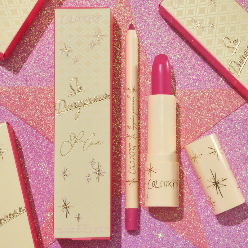 Colourpop Jasmine Chiswell Collection So Dangerous (So Iconic CREME LUX LIPSTICK and Oh My! LIPPIE PENCIL)