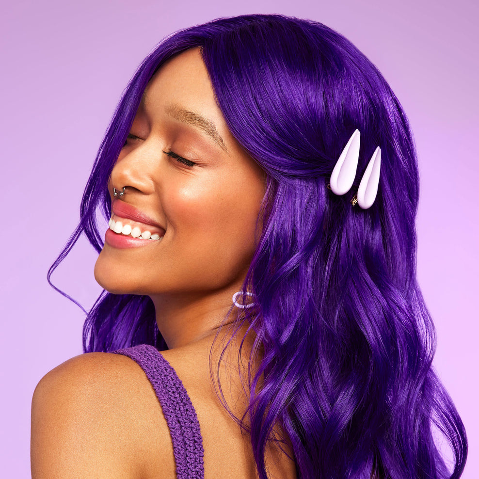 Mane Event violet hair clips