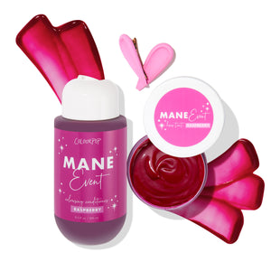 Mane-Event-Raspberry-Conditioner-Tint-and-Clips-with-Swatches