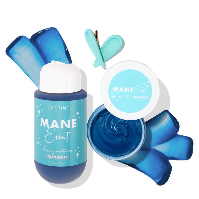 Mane-Event-Turquoise-Conditioner-Tint-and-Clips-with-swatches