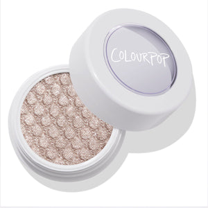 Colourpop I Heart This taupe with a silver Ultra-Glitter sparkle Super Shock eye Shadow