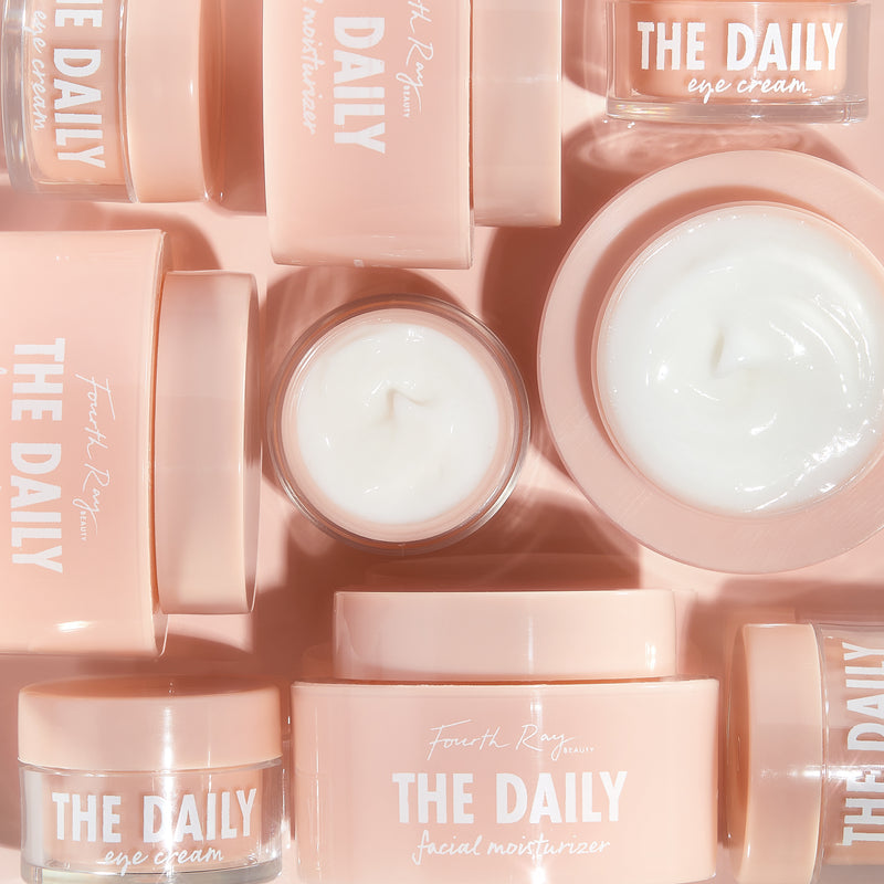 The Daily Face and Eye Cream with open lids