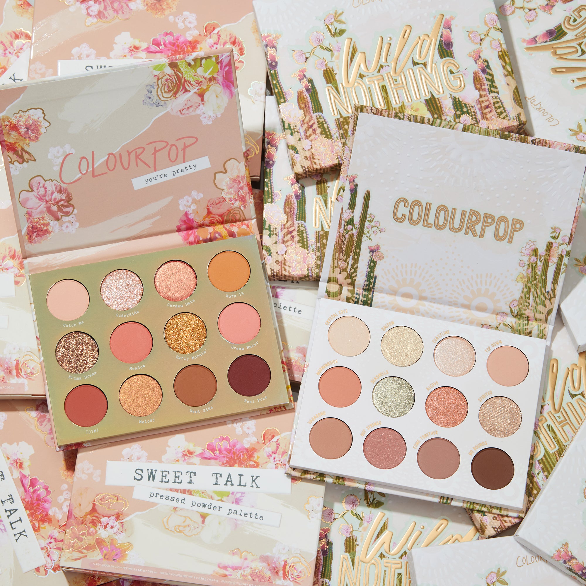 ColourPop Spring Dream - Set of Sweet Talk shadow palette and Wild Nothing shadow palette